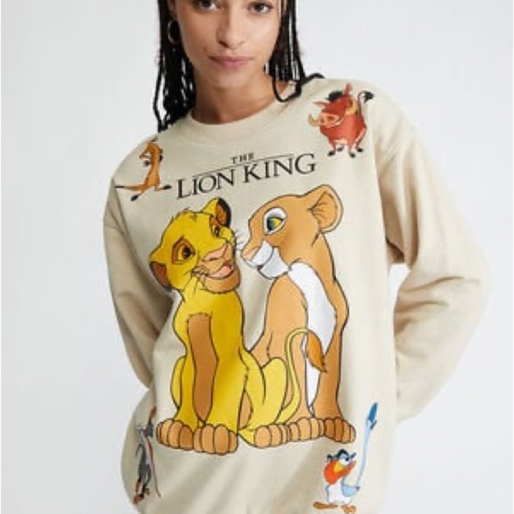 Disney The Lion King Cream Graphic Crewneck Sweater